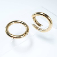 Tahtakale Toptancı Yaylı Çanta Halkası Mekanizmalı Halka 2.7 CM  (10 Adet)  Gold